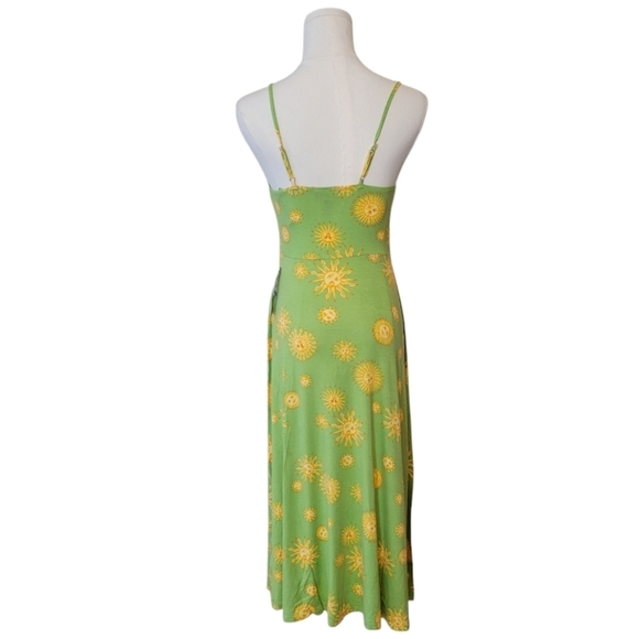 NWT Modcloth Green Sun Pattern Midi Sundress Size Small - Picture 4 of 5